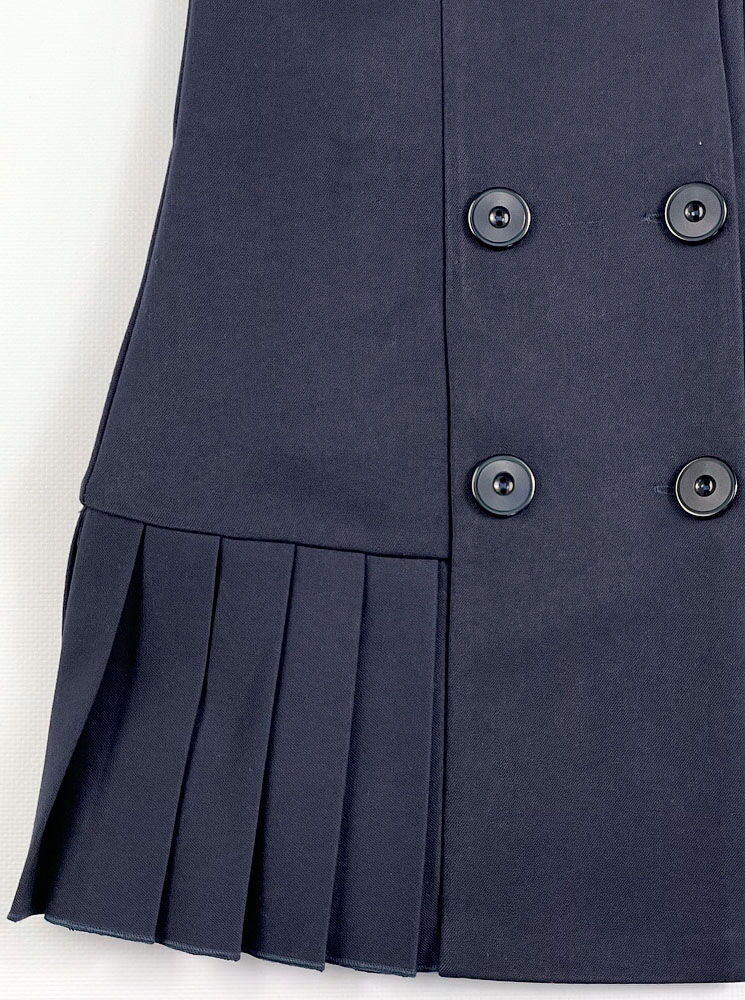 Школьный сарафан для девочки Mevis синий 3733-01 - фото