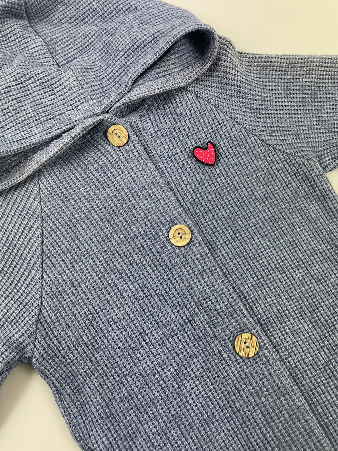 Кардиган для девочки Mevis синий 3441-01 - фото