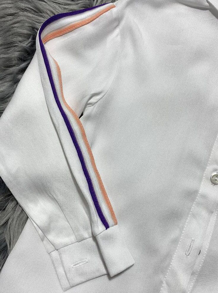 Блузка для девочки Mevis белая 3657-01 - размеры