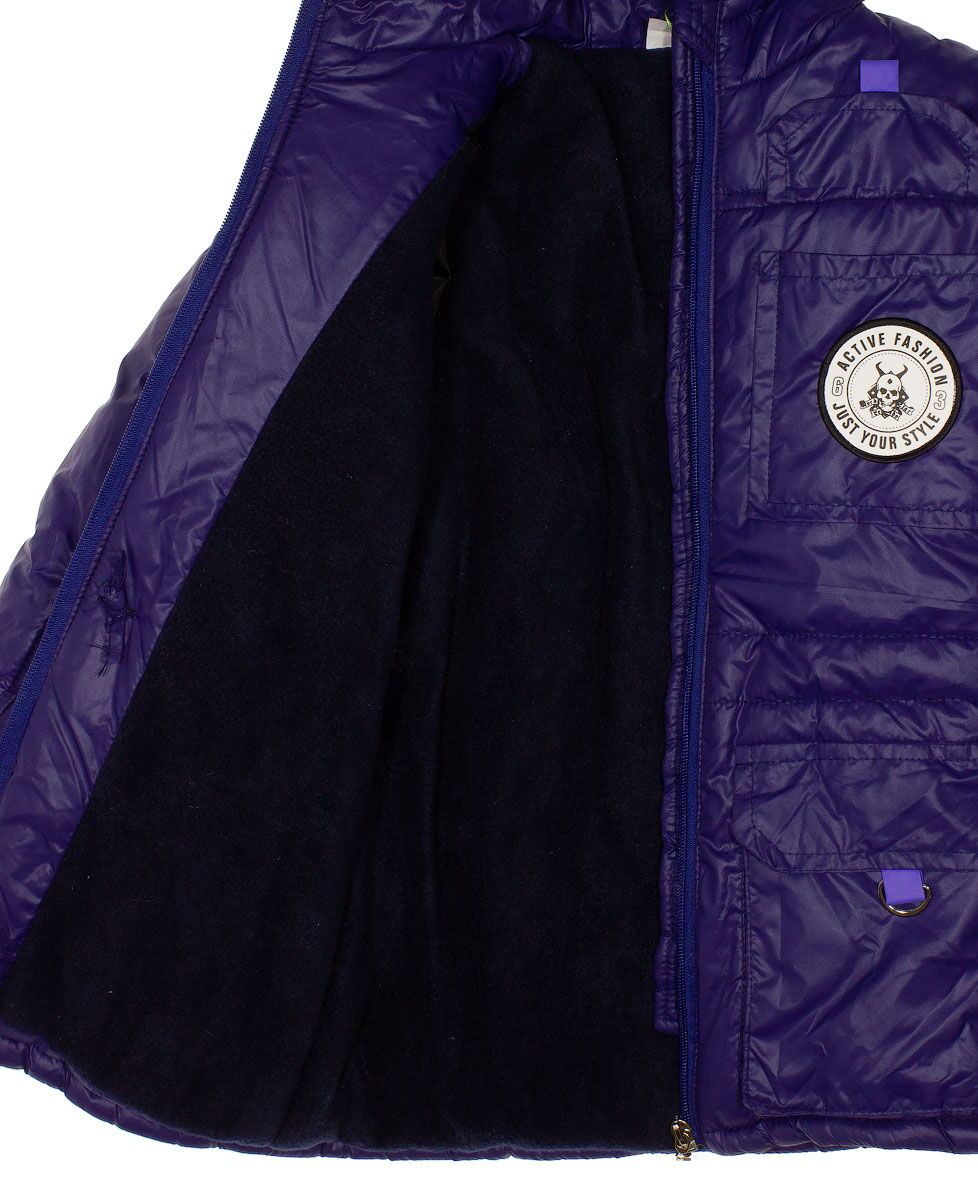 Куртка зимняя для мальчика Одягайко темно-синяя 20056 - фото