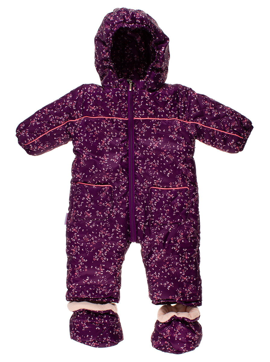 Комбинезон демисезонный детский Одягайко Цветы фиолетовый 30020 - цена