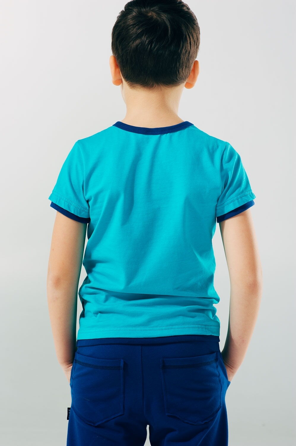 Футболка для мальчика SMIL Мечтатели бирюзовая 110491 - фото