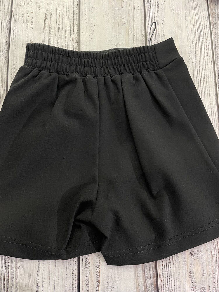 Юбка-шорты для девочки Mevis черная 4159-02 - размеры