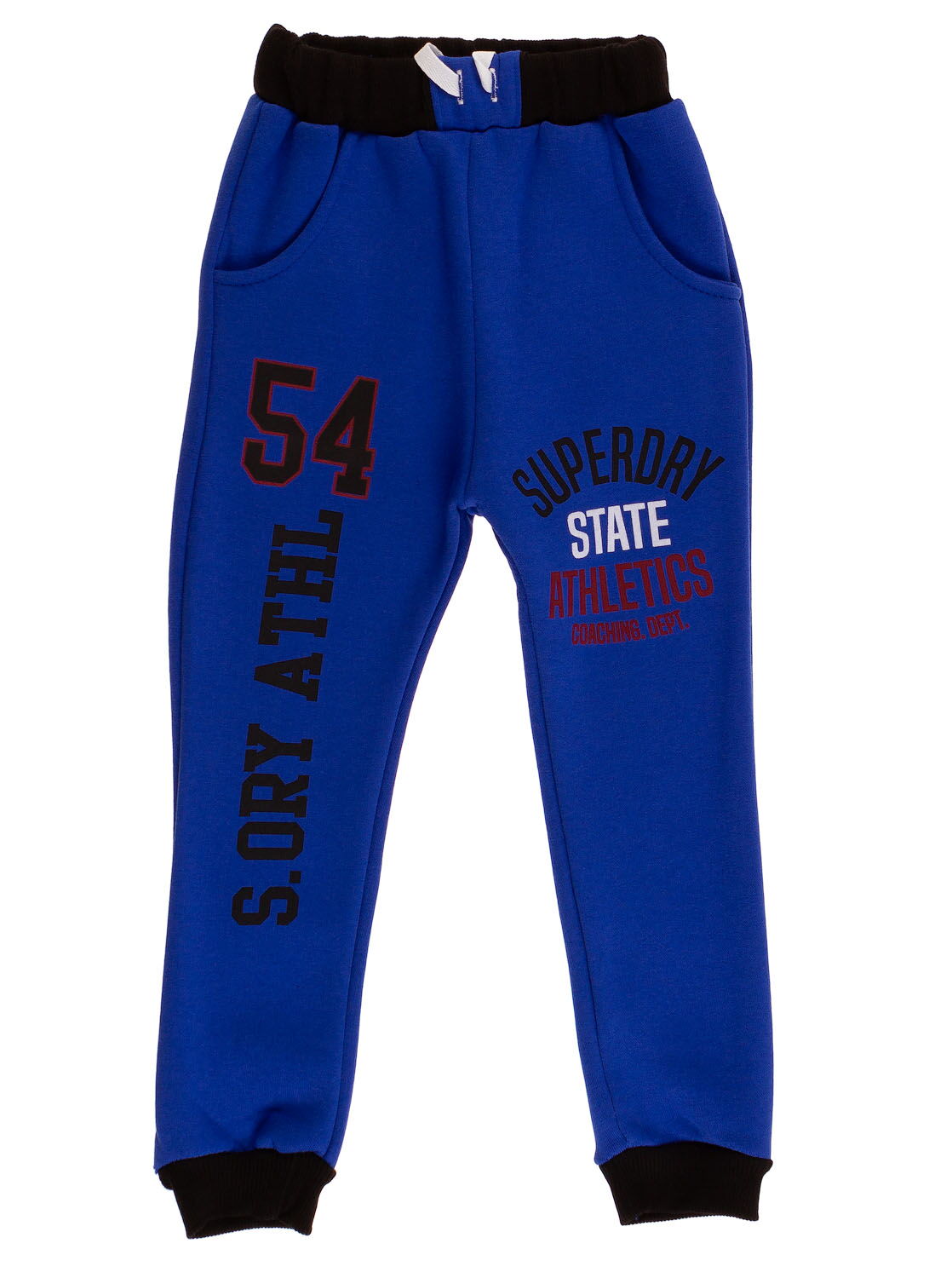 Утепленные спортивные штаны для мальчика 54 синие - цена