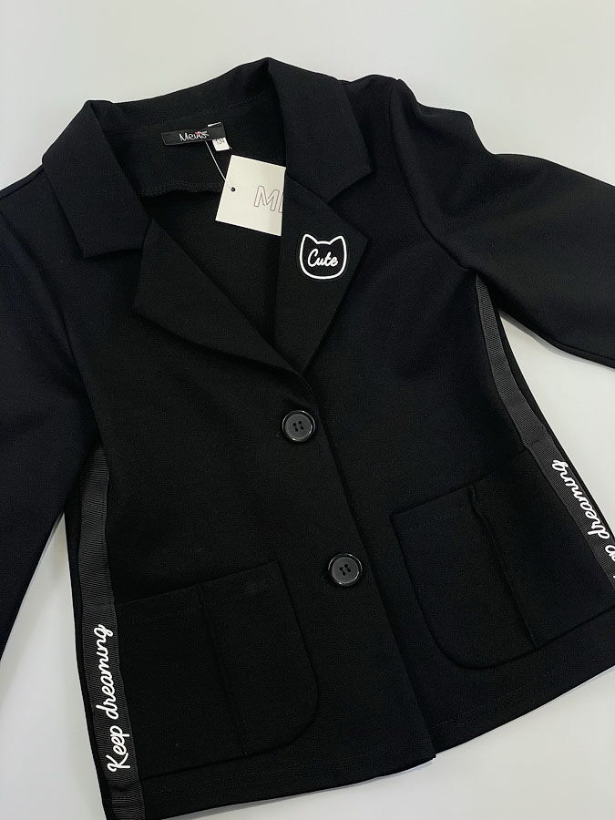 Жакет для девочки Mevis черный 3694-02 - фото