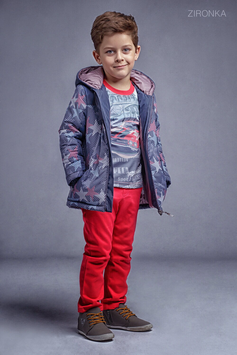 Куртка для мальчика Zironka серая 2105-2 - фото