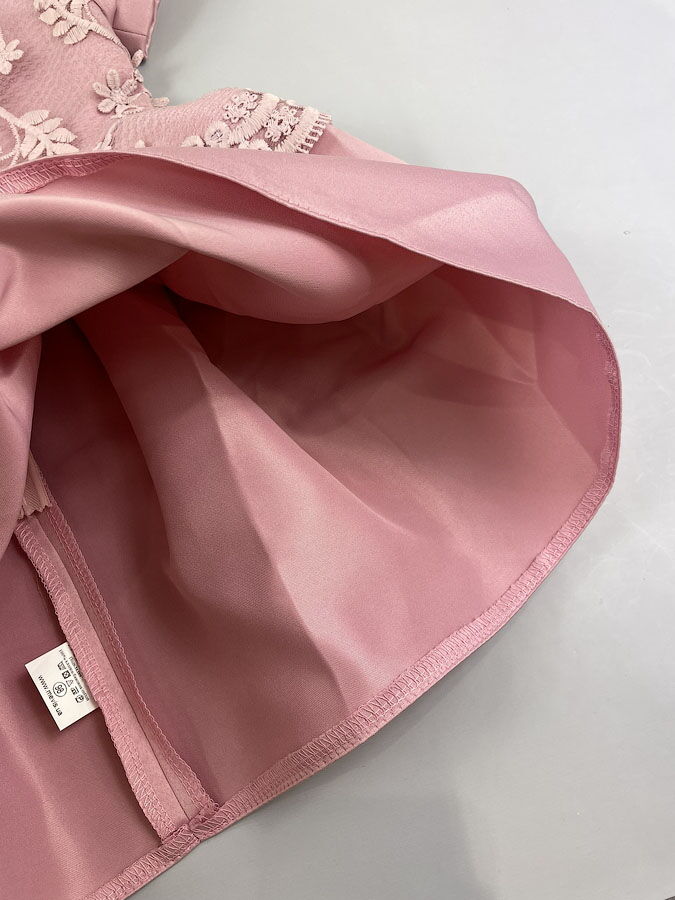 Нарядное платье для девочки Mevis розовое 3075-01 - фотография