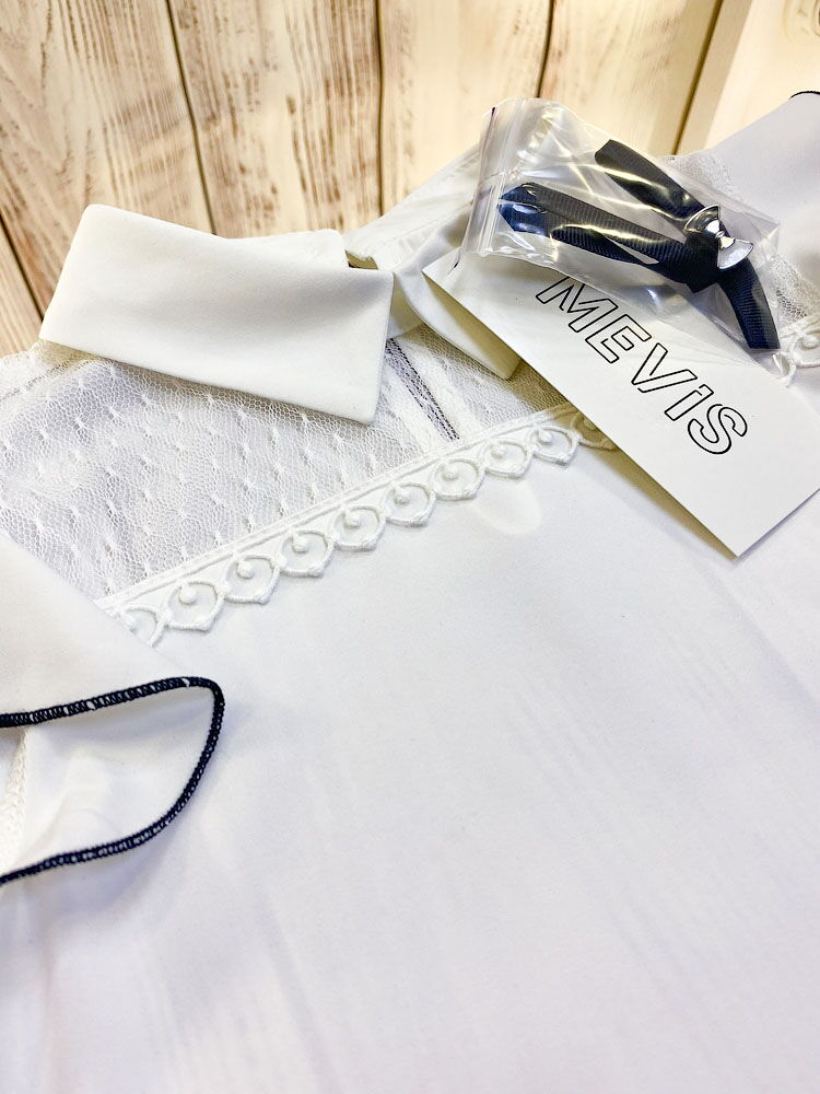 Блузка для девочки Mevis молочная 3683-02 - фото