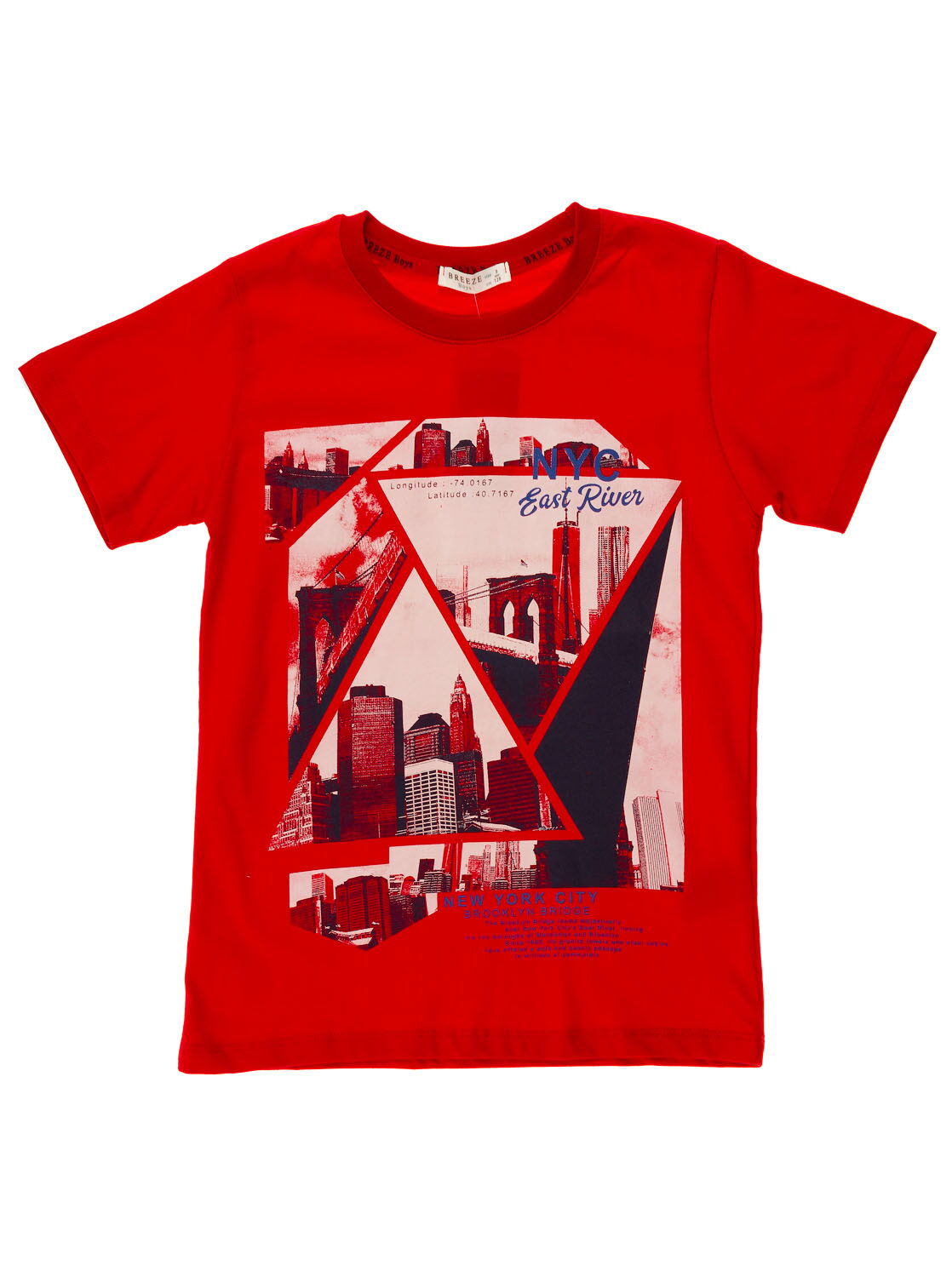 Комплект футболка и шорты Breeze NYC красный 12423 - фото