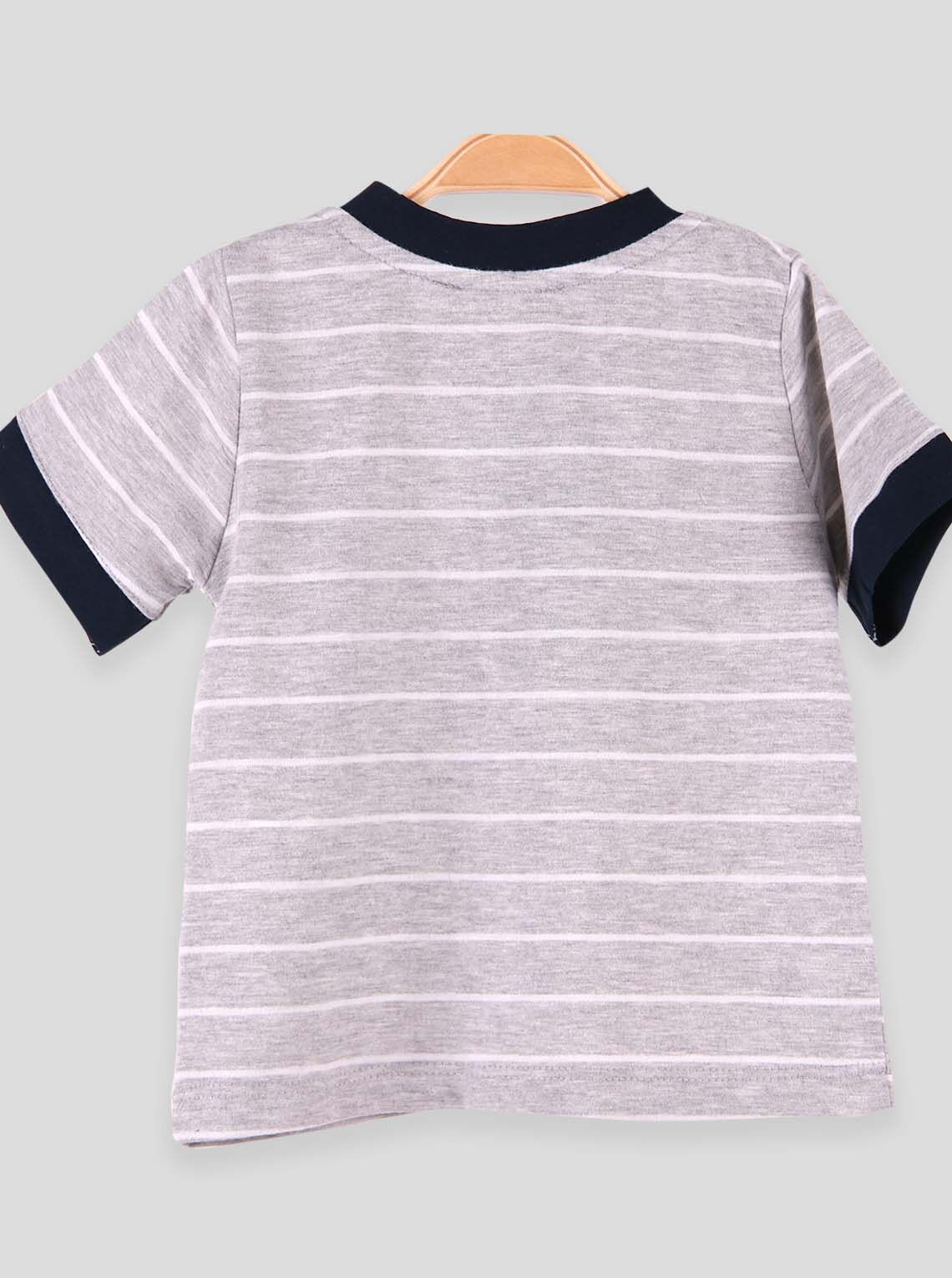 Футболка для мальчика Breeze Полоска серая 12844 - фото