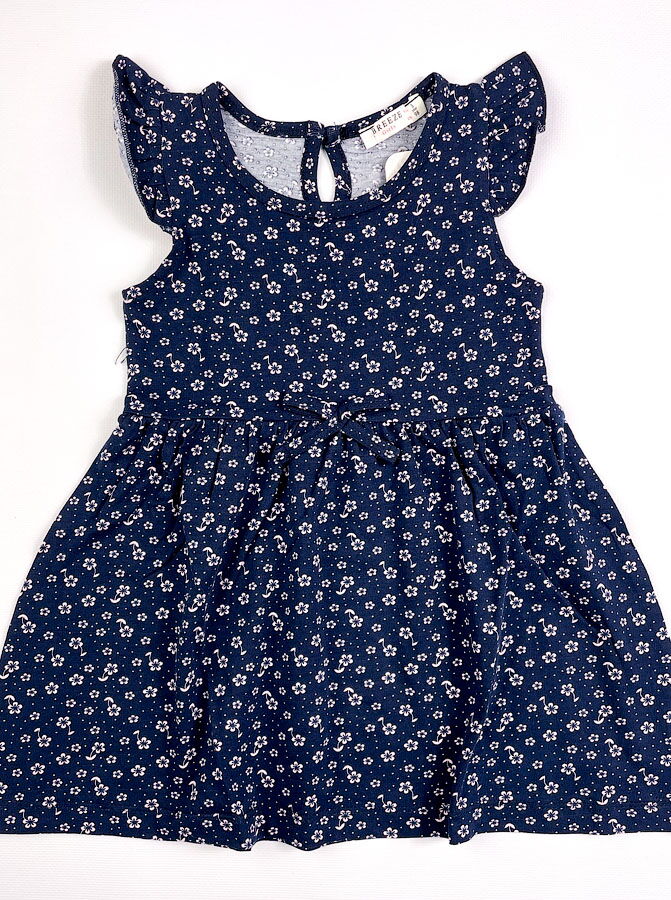Платье для девочки Breeze Цветочки темно-синее 14284 - фотография