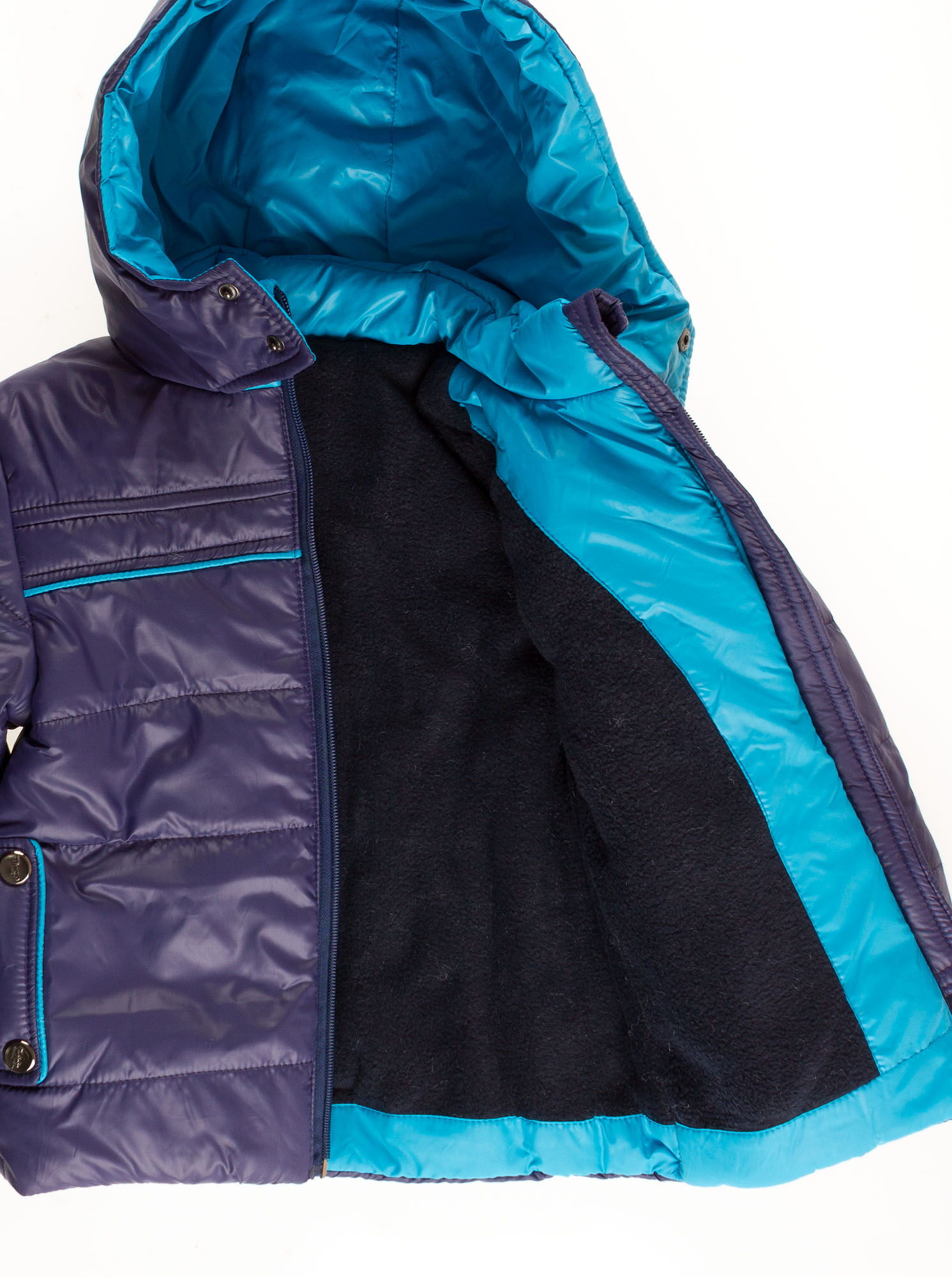 Куртка зимняя для мальчика Одягайко фиолетовая 2748 - фото