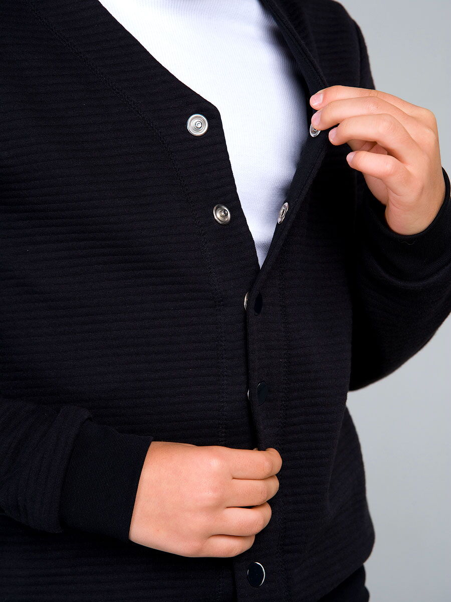 Пиджак трикотажный для мальчика SMIL черный 116457/116458 - фото