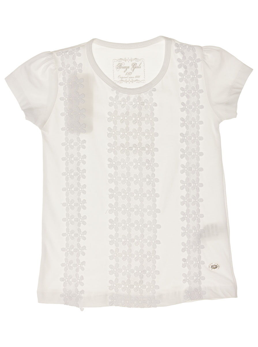 Трикотажная блузка для девочки Breeze белая 14536 - фото