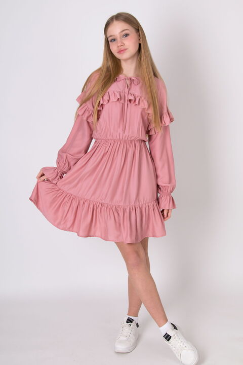 Платье для девочки Mevis пудра 5081-05 - цена