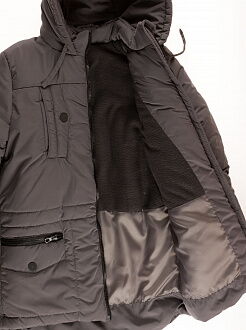 Куртка зимняя для мальчика Одягайко серая 20091 - фото
