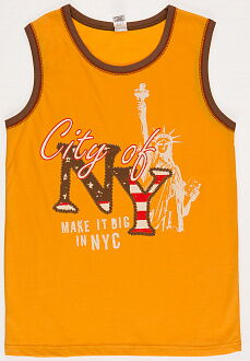 Майка для мальчика  Valeri tex оранжевая 1818-55-232 - фото