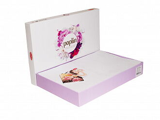 Комплект постельного белья HOBBY Poplin Alessia темно-розовый 200*220 - фотография