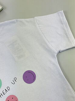 Футболка для девочки Фламинго Smile белая 778-061 - размеры