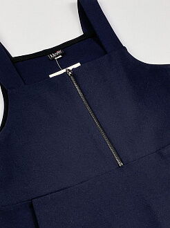 Школьный сарафан для девочки Mevis синий 3635-01 - картинка