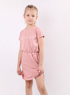 Летнее трикотажное платье для девочки Фламинго розовое 725-417 - цена