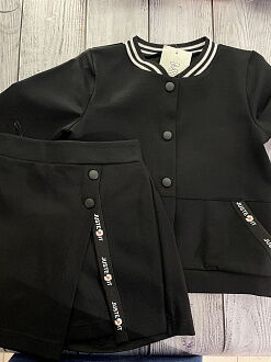 Юбка-шорты для девочки Mevis черная 4159-02 - фото