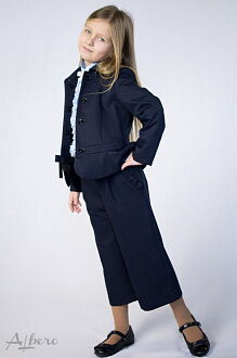 Школьные брюки-кюлоты для девочки Albero синие 4032 - размеры