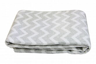 Одеяло-плед детское Vladi Зигзаг серый 100*140 - цена