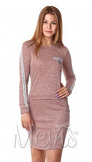 Трикотажное платье для девочки-подростка Mevis розовое 2998-02 - цена