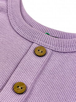 Трикотажная майка в рубчик для девочки Cuties сиреневая 2097 - фото