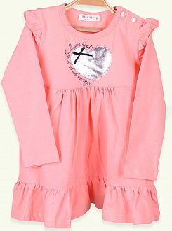 Платье для девочки Breeze Сердечко персиковое 13466 - цена