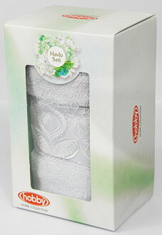 Полотенце махровое для лица в подарочной коробке HOBBY Sidelya лаванда - купить