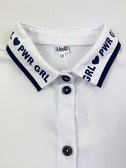 Рубашка для девочки Mevis GRL PWR белая 4272-01 - фото