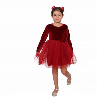 Платье нарядное для девочки Breeze красное 8704 - цена