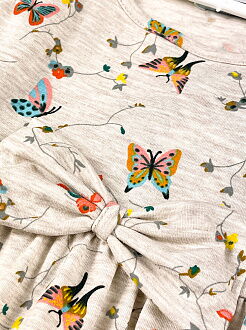 Летнее платье для девочки PATY KIDS Бабочки бежевое 51326 - размеры