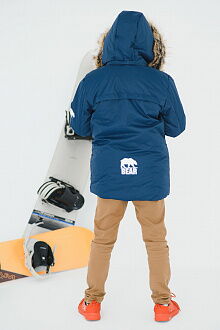 Зимня мембранная куртка для мальчика DC Kids Рос синяя - фото