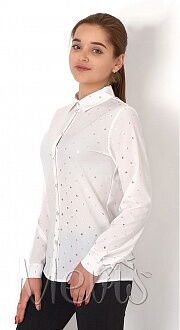 Блузка для девочки Mevis Горошек молочная 2912-01 - цена