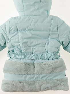 Куртка зимняя для девочки Одягайко мятная 20017 - фото