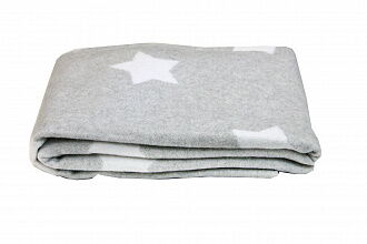 Одеяло-плед детское Vladi Звезды серый 100*140 - цена