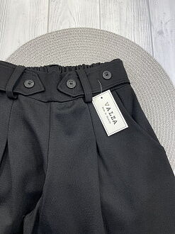Брюки-палаццо для девочки трикотаж Valza черные 5107 - Киев
