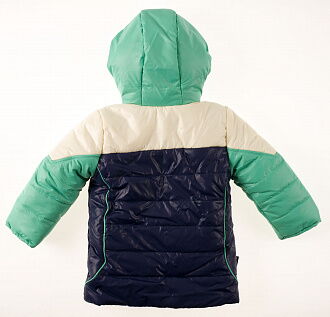 Куртка зимняя для мальчика Одягайко темно-синяя с бирюзовым 2839О - размеры