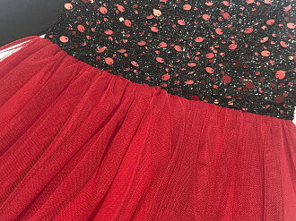 Платье с пайетками для девочки Barmy красное 0340 - фото