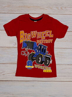 Футболка для мальчика Big Wheel красная 57424 - размеры