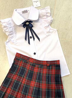 Блузка школьная нарядная MiChell белая 1908 - цена