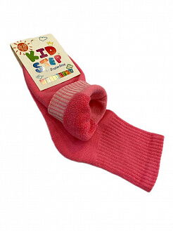 Носки махровые для девочки KidStep коралловые арт.0430 - фото