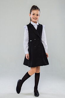 Сарафан школьный для девочки SUZIE Амина черный 25901 - размеры