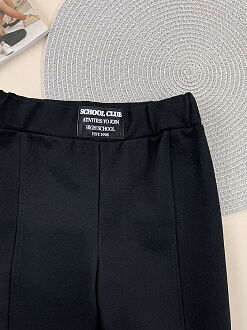 Школьные брючки-лосины для девочки Mevis черные 4998-01 - фото