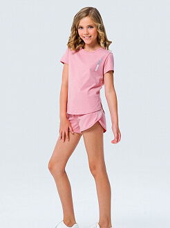 Спортивные шорты для девочки SMIL пудра 112323/112324 - размеры