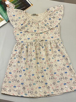 Платье для девочки Stella Kids Котики бежевое 0262 - размеры