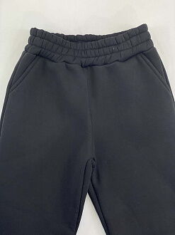 Утепленнные спортивные штаны черные 2211 - фото